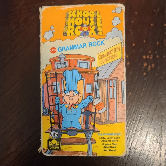 Vintage Schoolhouse Rock VCR VHS Tape Movie Grammar Rock 1987 ORIGINAL - Picture 1 of 7
